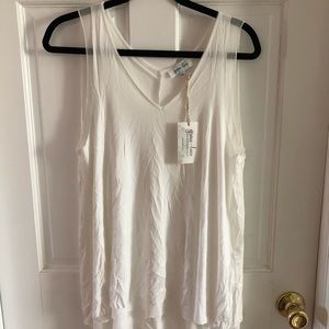 Grace & Lace Tiered Mesh Tank - Ivory